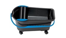 Secchio lava frattazzi pulizia 24 litri doppio rullo setaccio zincato AUSONIA