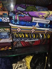 African Wax Print Cotton Fabric Bundle, Multicolor Mixed Patterns, 6 Yards