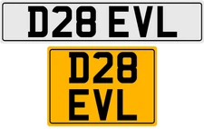 D28 EVL EVIL DEVIL EVELYN FUNNY RUDE CHEEKY BMW VW GT PRIVATE CAR NUMBER PLATE