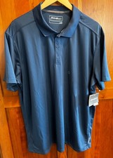 NWT Eddie Bauer FreeDry Cadet Blue Golf Polo Shirt Men's Size XL