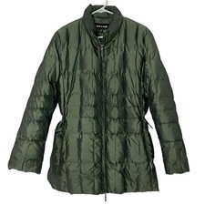 Feyem piumino d'oca piumino giubbino donna taglia media verde iridescente made in Italy