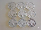 Lot of 9 Buffalo Indian Head Nickels - Dateless US 5 cent ancient coins