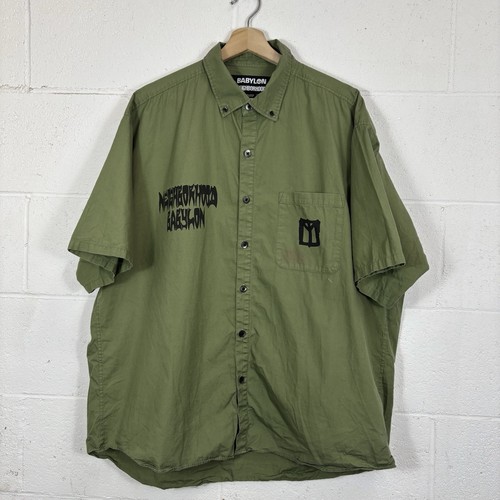 Neighborhood, NEIGHBORHOOD X BABYLON BD SHIRT GREEN SIZE XL