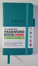 Clever Fox Password Book – Alphabetized Internet Address Password Book OPEN BOX