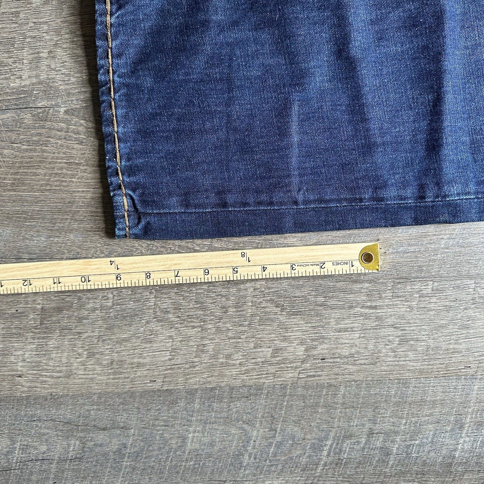True Religion Jeans Mens 38x32 Blue Ricky Big T Flap Pocket Thick Stitch Y2K Mb3 image 5