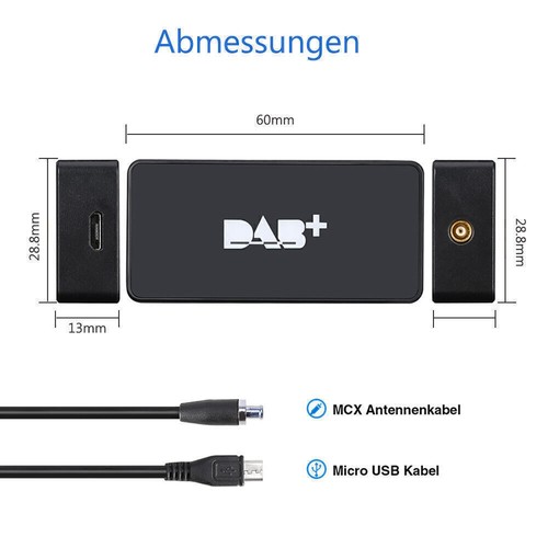 DAB+ für Android Autoradio FM-Übertragung Digital Radio Adapter Box Empfänge - Bild 6 von 9