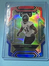 2021 Panini Select - Club Level Josh Hines-Allen #217 Red & Blue Prizm Die-Cut