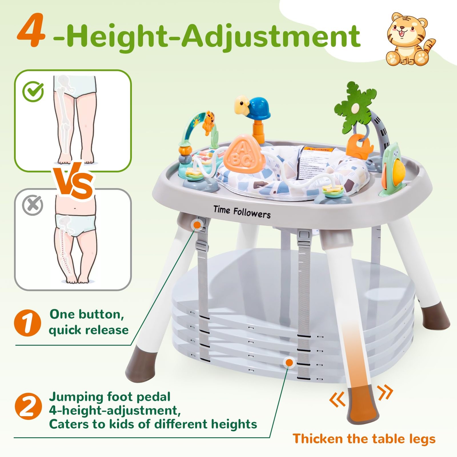 ® 6-in-1 Baby Activity Center | Jumpers and Bouncers | 4 Stage Grow Stationar...