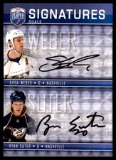 2008-09 UD Be a Player #S2-SW Ryan Suter Shea Weber AU Signatures Dual Auto