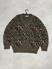 Missoni Sport Patters Overprint V Neck Sweater Vintage