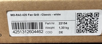 Watercool MO-RA3 420 - Fan Grill  Classic - White Part #22154