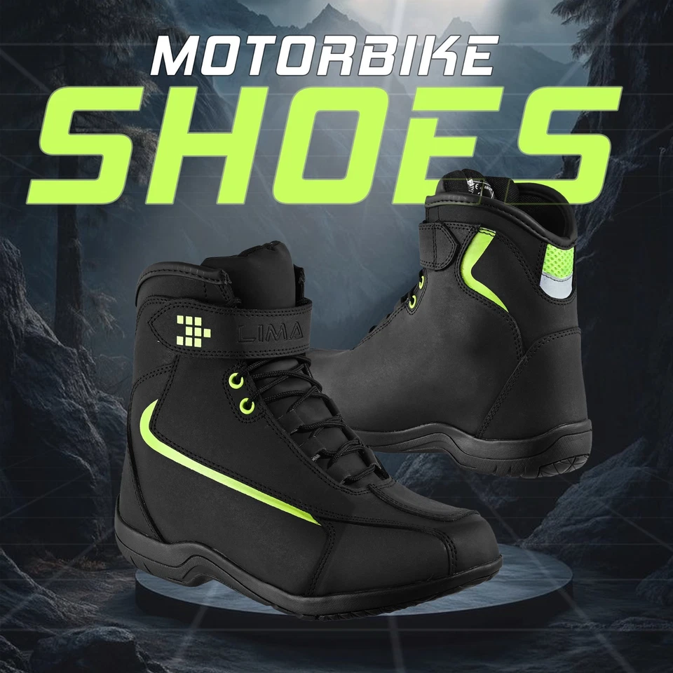 Mens Motorcycle Boots Short Ankle Riding Armoured Waterproof Leather Shoes CE-L2 - Image 4 of 4