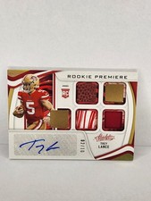 Trey Lance Rookie Auto 2/10 RPA 2021 Absolute Football San Francisco 49ers