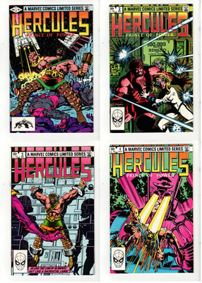 Hercules: Prince Of Power #1-4 (9.4/NM AVG) 1982 FULL SET MARVEL COMIC BOOK