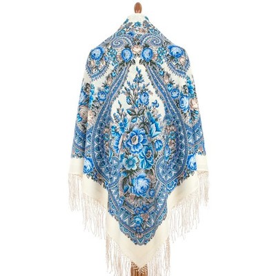 Pawlow Posad/Pavlovo Posad Schal-Tuch Tradition 135x135 Wolle 1993-1