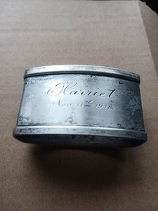 Antique Sterling Silver Napkin Ring - WWI Armistice Day "Nov 11th 1918"