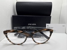 PRADA 0PR 11RV Eyeglasses Heritage Sheaves Grey Brown S:52 T:140 VAO101 0102