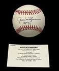 Rollie Fingers Signed Baseball HOF 1992 Inscription TRISTAR COA