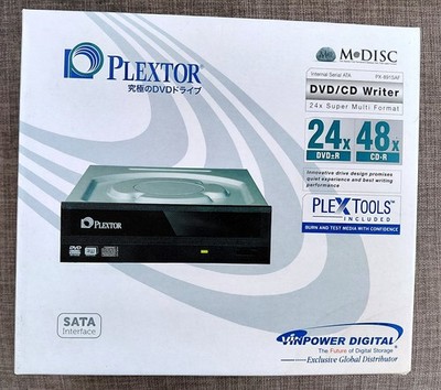 Schwarzer Karton Plextor DVD/CD wiederbeschreibbares Laufwerk SATA DVD-RW DVD+R DL PX-891SAF Nero