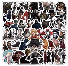 60PCS Resident Evil Stickers Decal Laptop, Scooter, Cell-Phone Vinyl Stickers