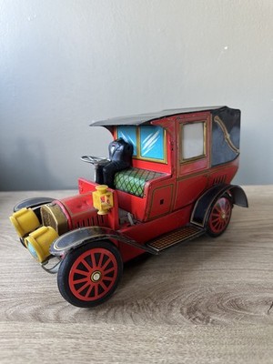ALPS TINPLATE OLDTIMER LIMOUSINE AUTO ~ BATTERIEBETRIEBEN VINTAGE FUNKTIONSFÄHIG