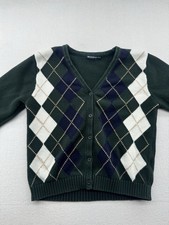 Brandy Melville V Neck Preppy Plaid Cardigan