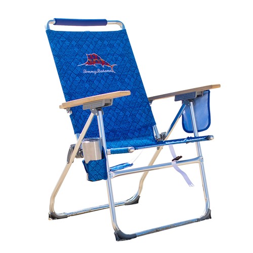 Tommy Bahama Hi-Boy Beach Chair, Reclining, Folding, 300 lb Capacity, NEW - Picture 3 of 15