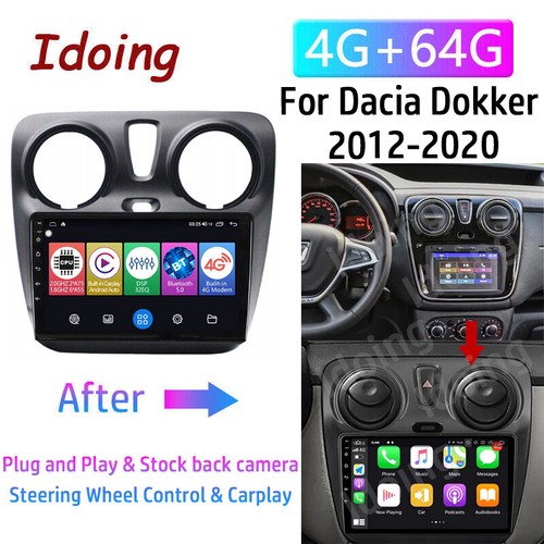 Radio estéreo de coche para Renault Lodgy Dacia Dokker reproductor de vídeo multimedia GPS navegación - Imagen 1 de 15