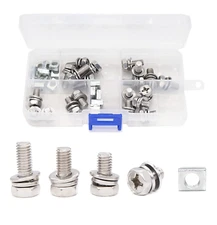 Binifimux 40Pcs M6 X10Mm 12Mm 14Mm 16Mm Motorcycle Battery Terminal Bolts Screws
