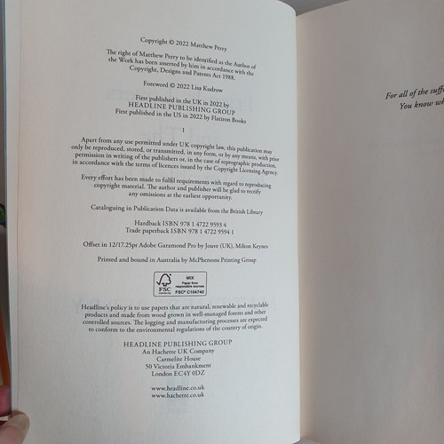 Friends, Lovers and the Big Terrible Thing Matthew Perry Friends, Lovers Memoir - Picture 7 of 15