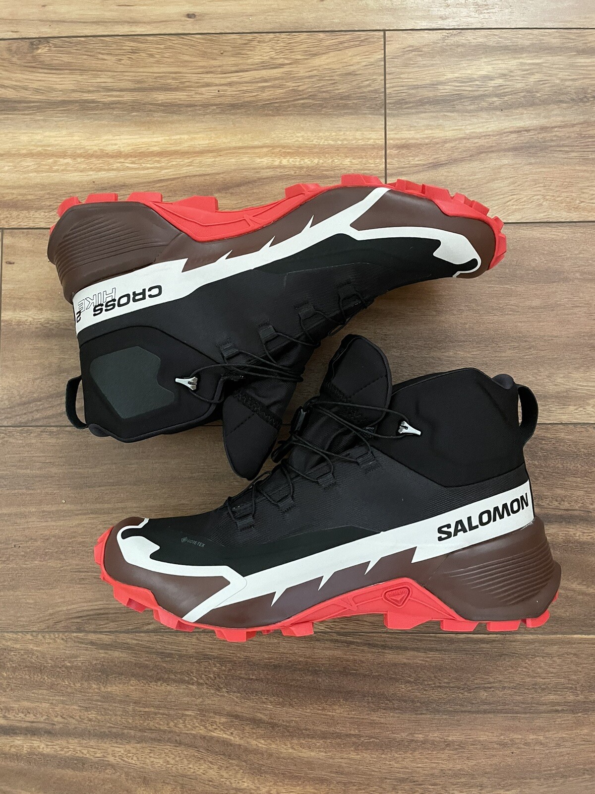 Stivali da trekking Salomon Cross Hike Mid GTX 2 taglia 10 neri da uomo rossi