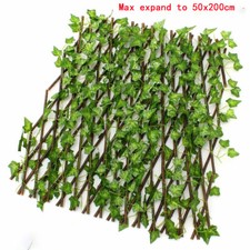 2M EXPANDING ARTIFICIAL LEAF FLOWER TRELLIS WALLS PRIVACY FENCE GARDEN DÉCOR