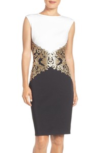 Tadashi-Shoji-Giza-Neoprene-Gold-Sequin-Embroidered-Lace-Sz-8-Dress-328-NWT