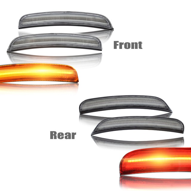 For Dodge Charger 1517 Clear Lens Led Side Marker Lights Front & Rear Car Lamp eBay