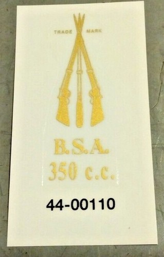 BSA 350 c.c. Brazos apilados matrícula trasera vinilo pegatina B31 B32 GS B40 SS90 - Imagen 2 de 3