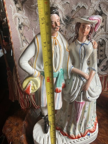 Antique Staffordshire Flat Back, Figurine C1850 Large 15 Inches, Lost A Leg. - Picture 10 of 24