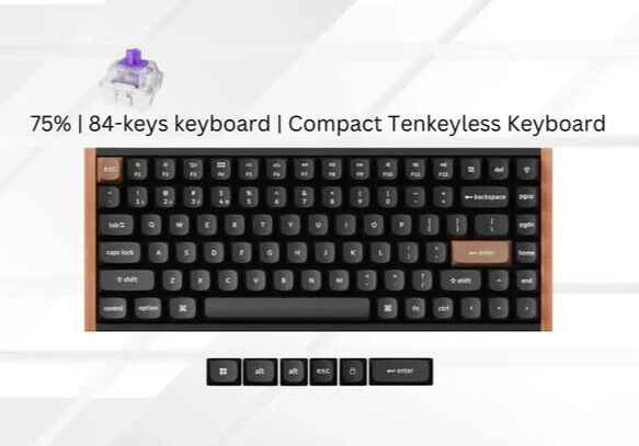 Keychron K2 HE Magnetic Mechanical Keyboard In Black Nebula Linear