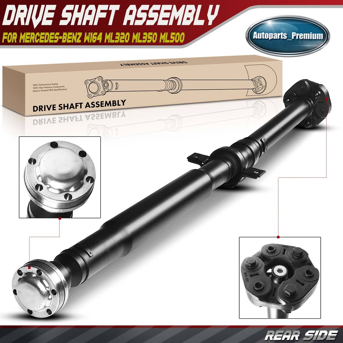 Rear Driveshaft Prop Shaft Assembly for Mercedes-Benz W164 ML320