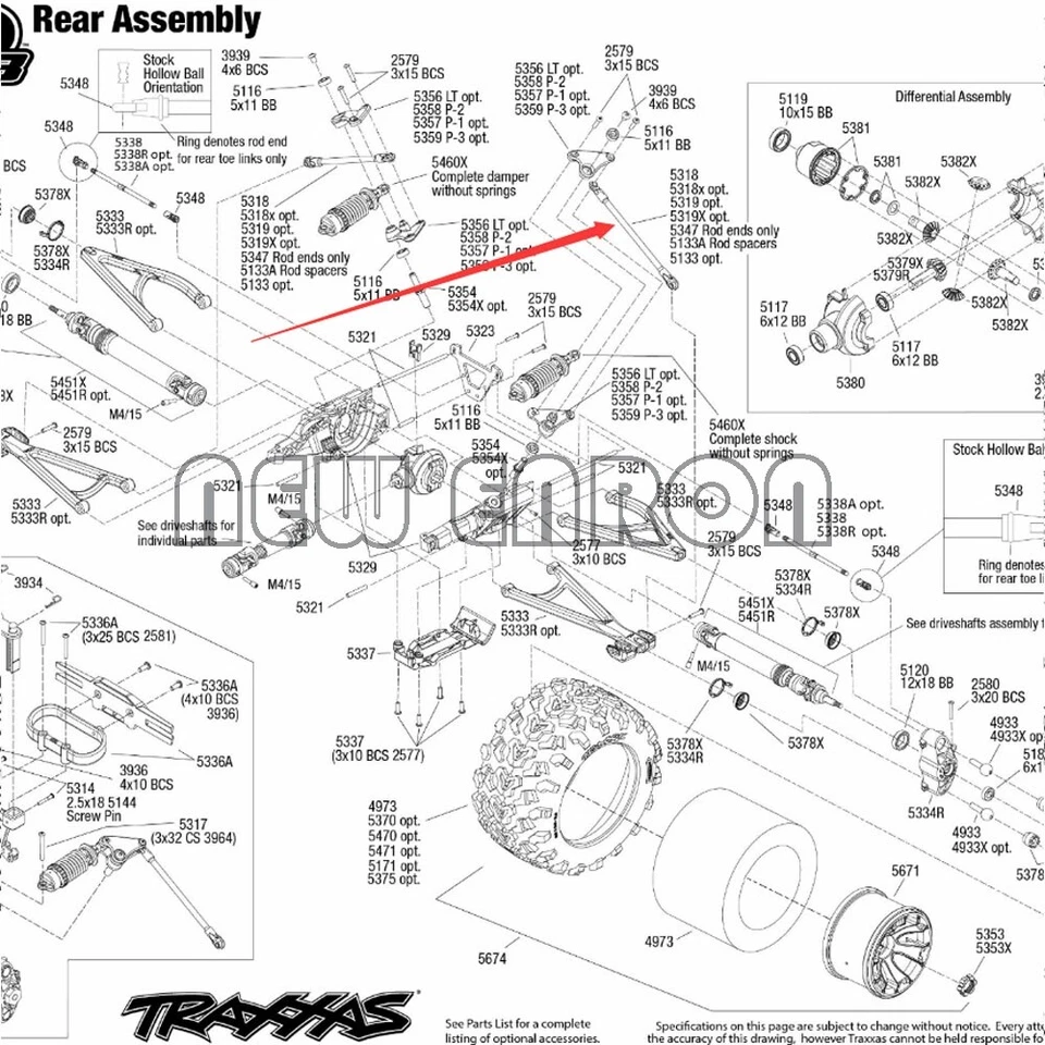 Aluminum Steering Links For RC Crawler Traxxas E-Revo Summit Revo3.3#5318X 5319X - Image 2 of 4