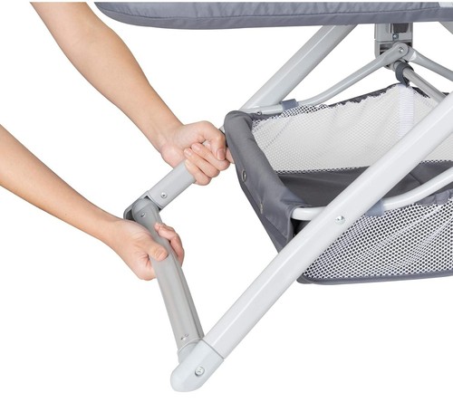 Baby Trend 2in1 Schnell Faltbar Reisebett Tragbar Schaukel Stubenwagen Grau - Bild 3 von 8