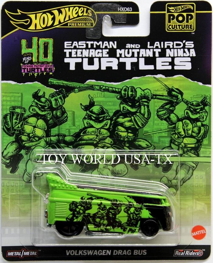 2024 Hot Wheels Premium Pop Culture Volkswagen Drag Bus TMNT