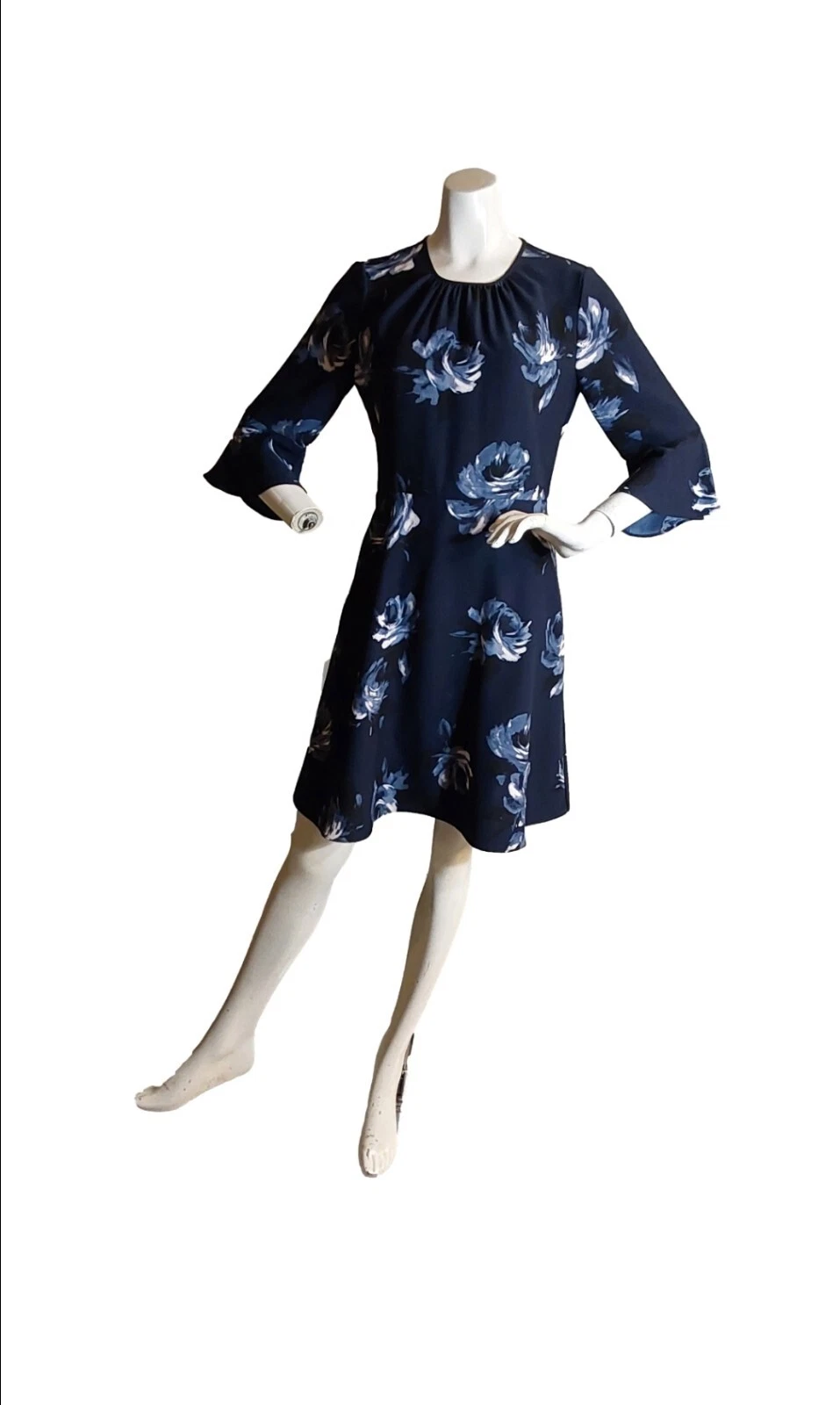 Abito donna KATE SPADE New York Night Rose manica a campana taglia 2