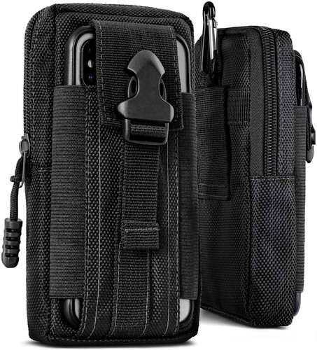 Mobile phone belt bag for Motorola Moto X2 nylon belt bag case cover clip pouch - Picture 4 of 4