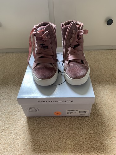 Steve madden pink velvet sneakers | eBay