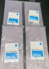 Room Essentials Satin Pillowcase Standard 20" x 30" Purple Lots Of (4)