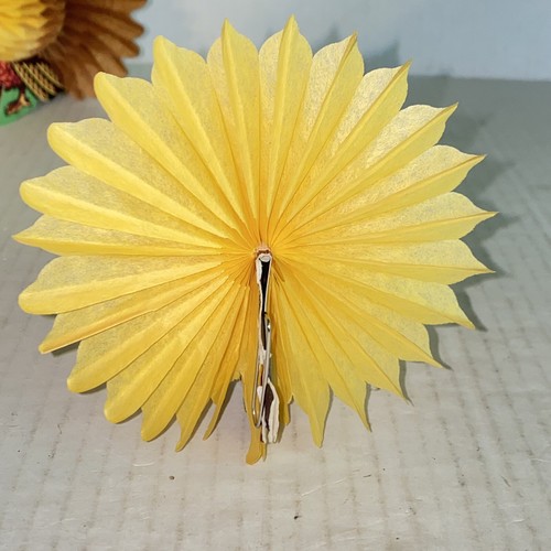 Vintage Beistle Thanksgiving Honeycomb Turkey Tabletop Decorations Set of 4 - Picture 18 of 18