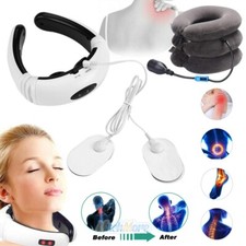 Pro Electric Cervical Pulse Neck Massager Therapy Relax Body Musle Relief Pain
