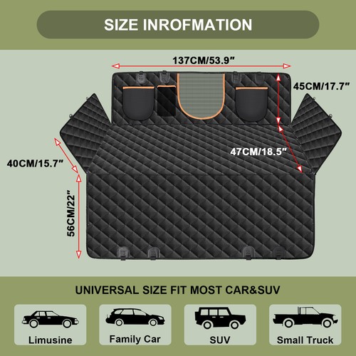 Funda de asiento trasero de coche para perro hamaca alfombrilla protector de asiento antideslizante inferior alfombrilla para mascotas - Imagen 10 de 10