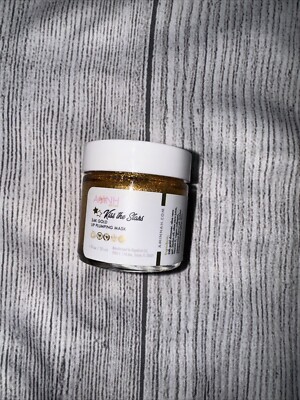 AMNH Kiss the Stars 24K Gold Lip Plumping Mask Aloe Peppermint Jojoba 1 fl oz 