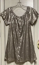 Platinum/Gold Sequin Fun Flirty S Dress-CC Charming Charlie BNWT